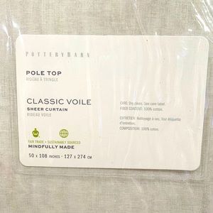 Sheer white curtains